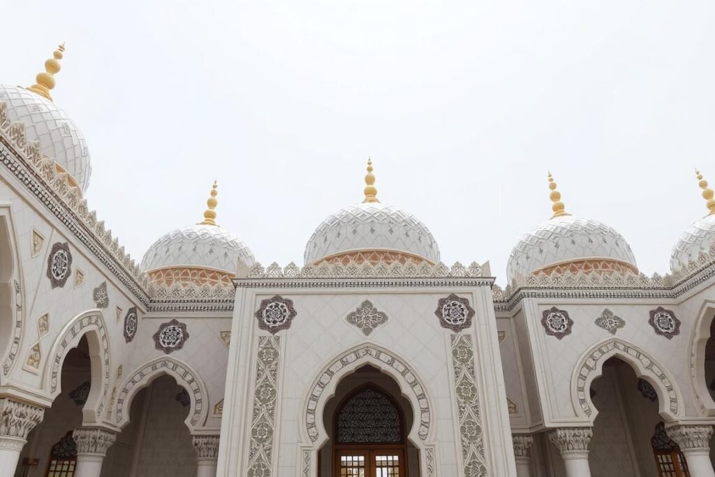 تركيب GRC بتصميم إسلامي لمسجد في شمال الرياض