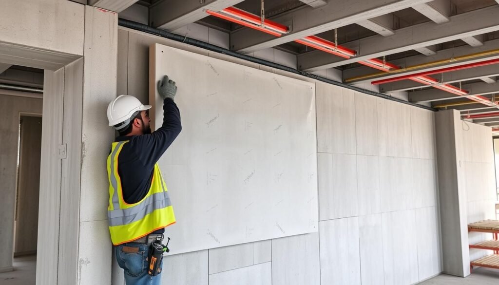 تركيب ألواح الأسمنت بورد في مشروع بناء بالرياض من قبل معلم اسمنت بورد بالرياض