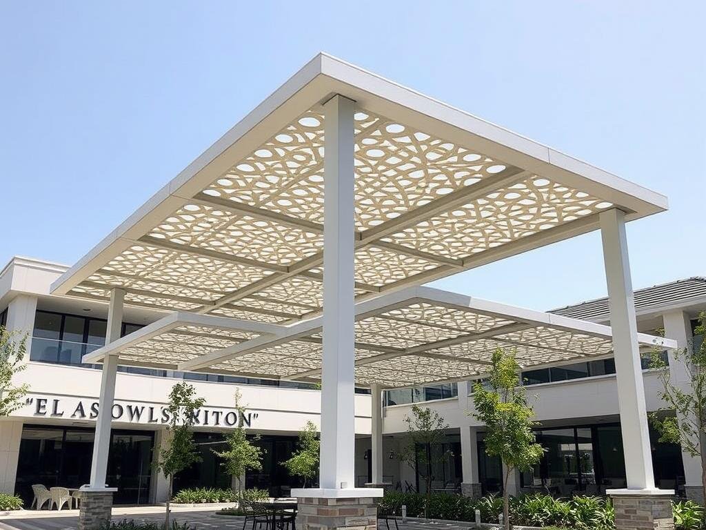 تركيب مظلات جي ار سي بتصميم عصري