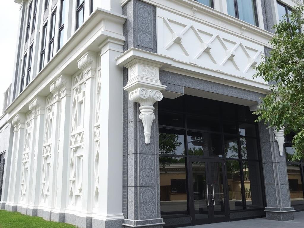 تشطيب خارجي بالجي ار سي لمبنى تجاري