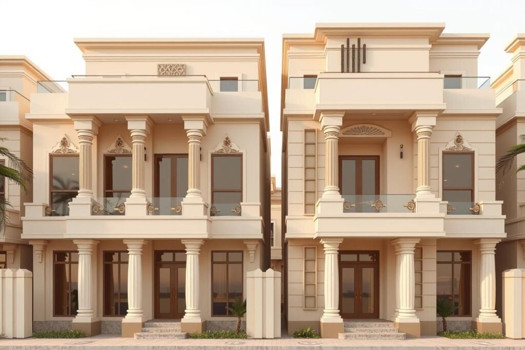 تصاميم واجهات جي ار سي مودرن لفلل في جنوب الرياض