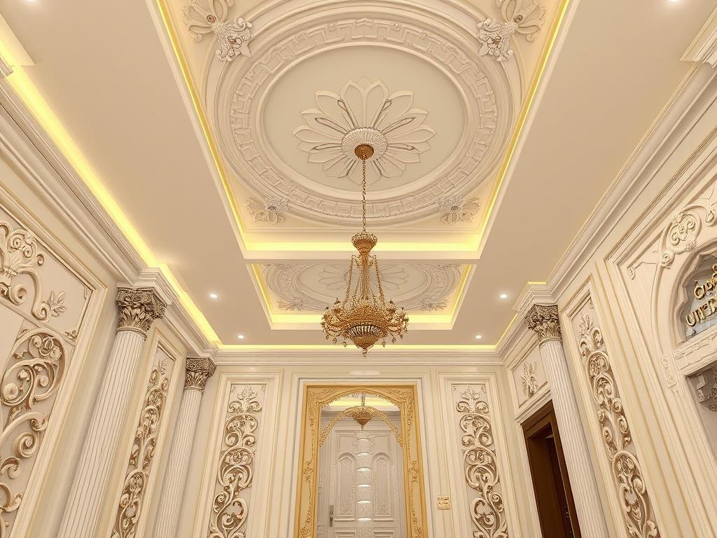 ديكورات GRC داخلية فاخرة في منزل بشمال الرياض
