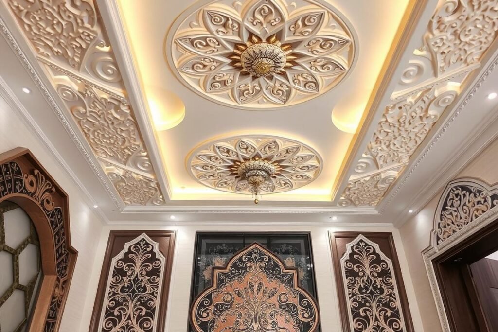 ديكورات داخلية من GRC في منزل بشمال الرياض