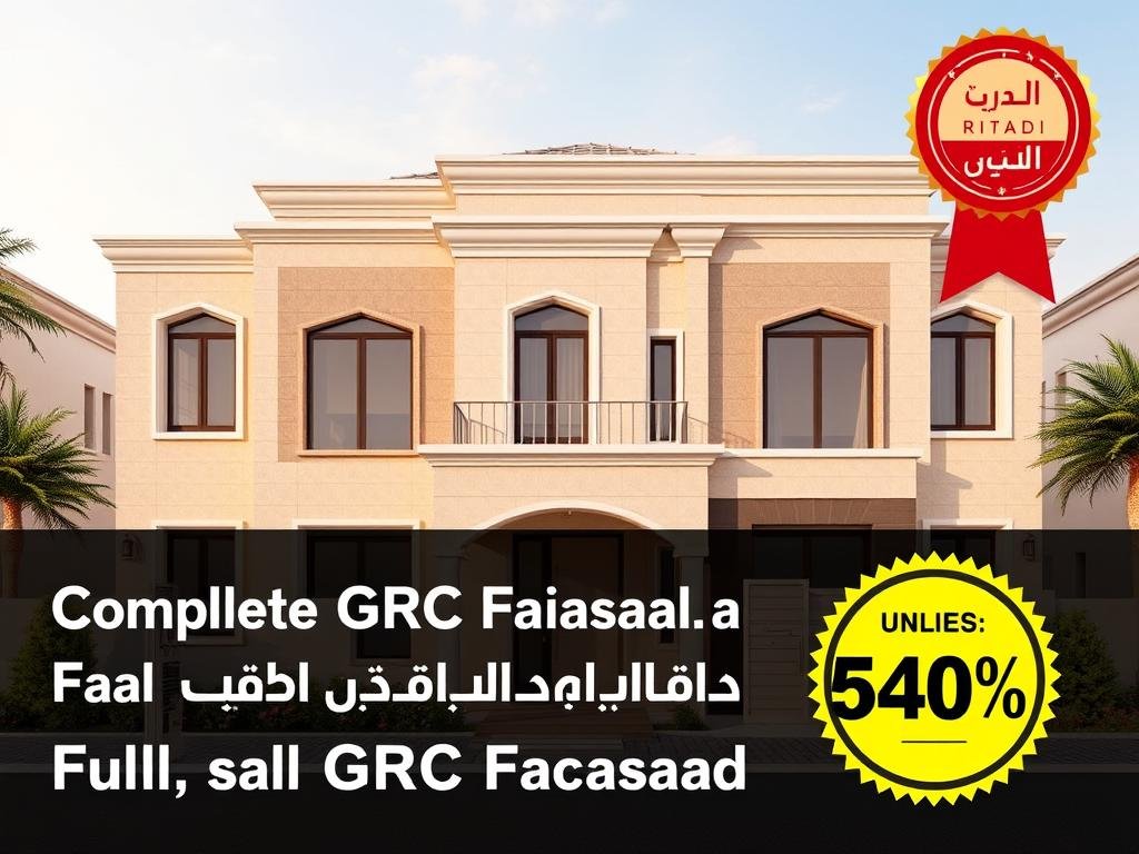 عرض خاص على واجهات الجي آر سي الكاملة للفلل في الرياض مع خصم على سعر متر جى ار سى بالرياض