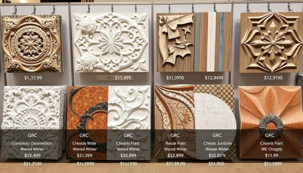 عينات مختلفة من تصاميم جى ار سى بأسعار متنوعة