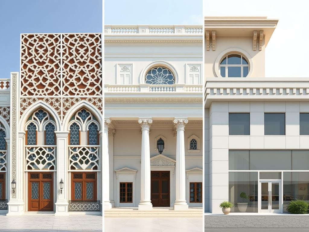 مقارنة بين أنواع مختلفة من واجهات جي آر سي بتصاميم متنوعة