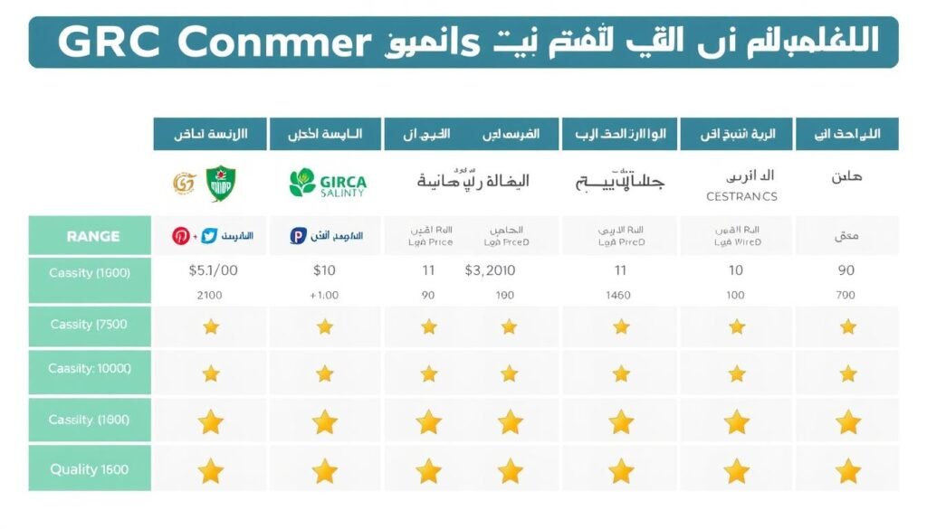 مقارنة بين شركات الجي آر سي المختلفة في الرياض من حيث الجودة والسعر لفهم سعر متر جى ار سى بالرياض