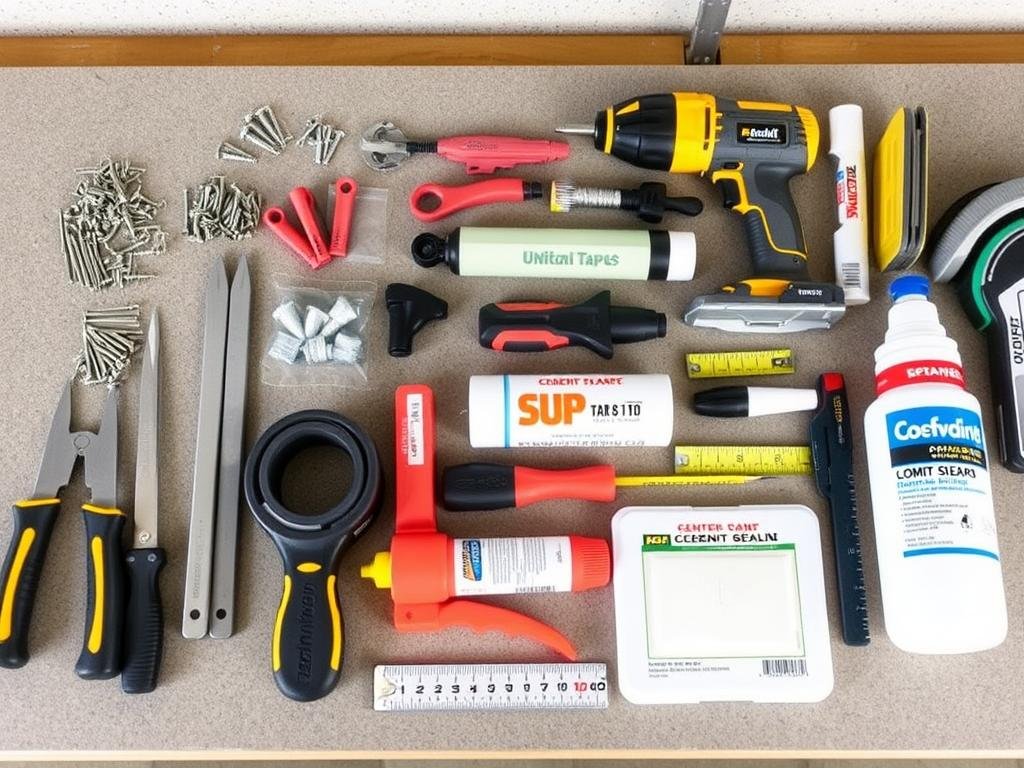 أدوات تركيب ألواح الأسمنت بورد