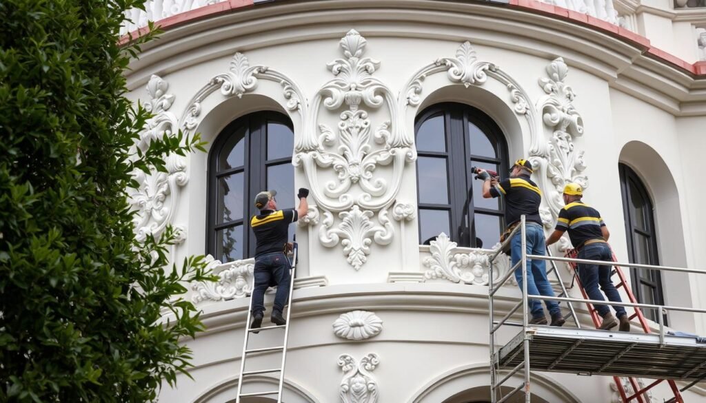 تركيب واجهات جى ار سى لفيلا فخمة