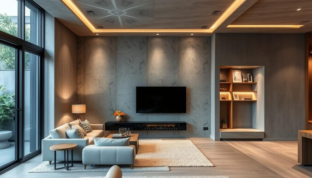 تصاميم ديكورية مبتكرة باستخدام اسمنت بورد في المنازل العصرية