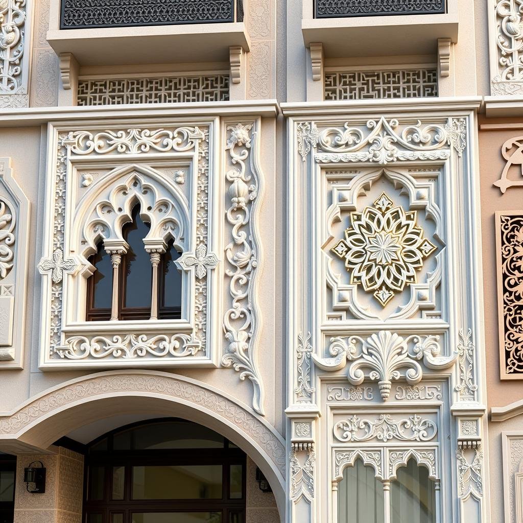 تصميم ديكورات جي آر سي خارجية في الرياض