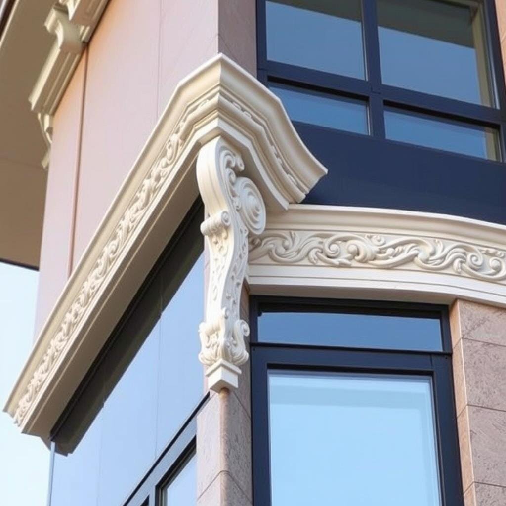 تصميم كورنيشات جي آر سي خارجية في الرياض