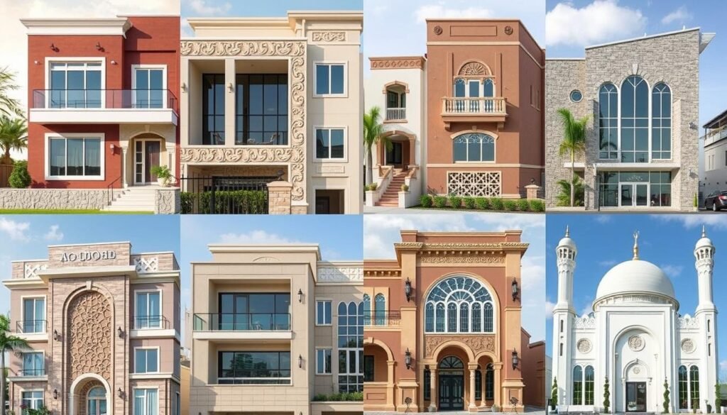 تطبيقات متنوعة لمادة جي آر سي في واجهات المباني المختلفة