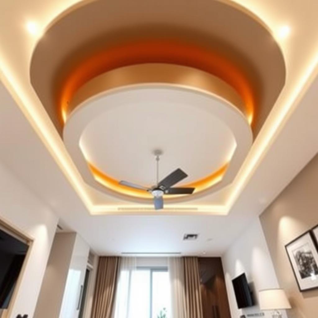 سقف معلق من أسمنت بورد بتصميم عصري