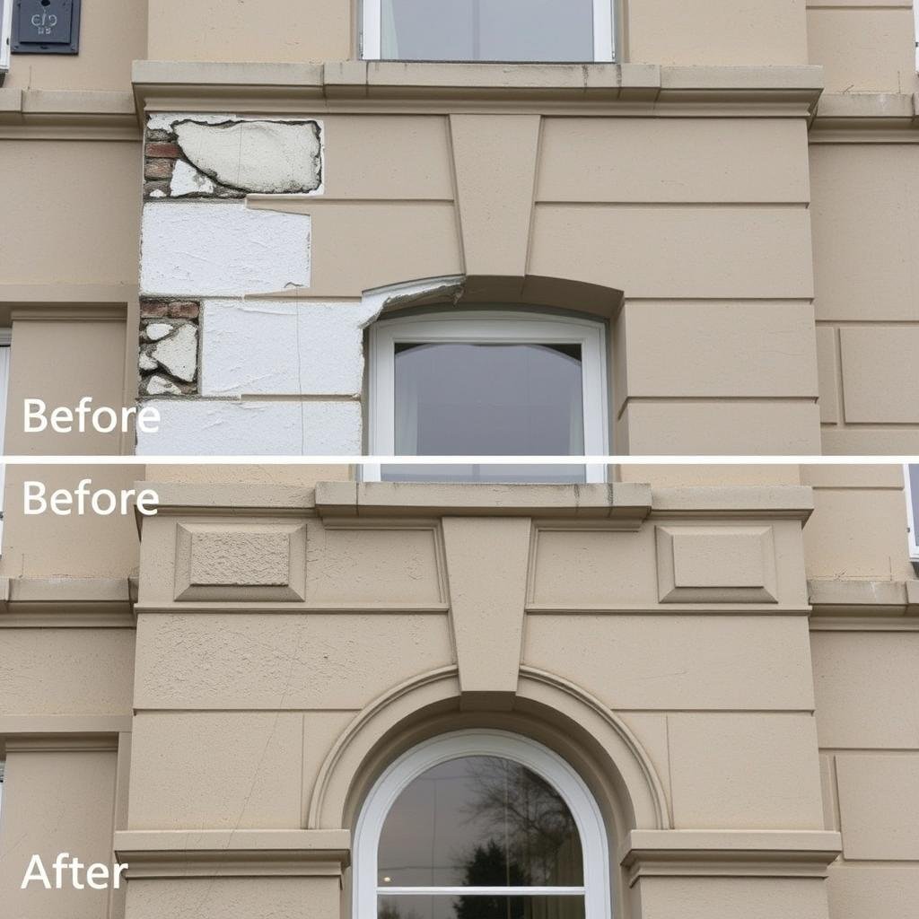 صيانة وترميم واجهات جي آر سي قديمة