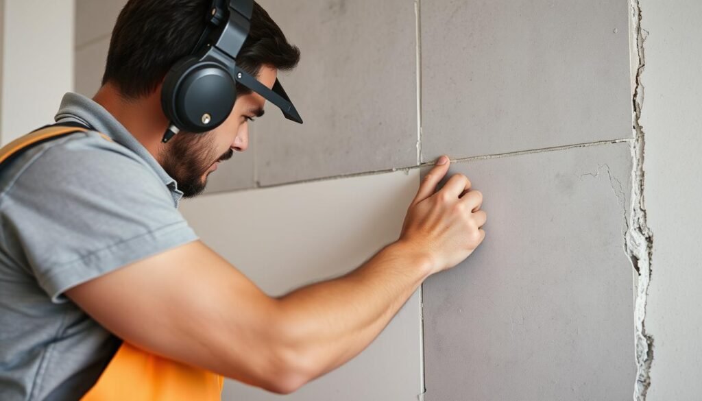 عملية تركيب ألواح الأسمنت بورد على الجدران