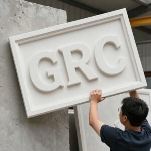 خفة وزن الجي ار سي (GRC) مقارنة بالمواد التقليدية