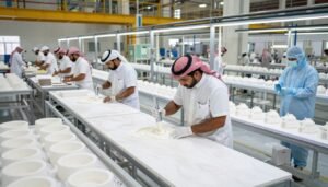 عملية تصنيع الجي ار سي (GRC) في المصنع