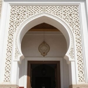 قوس مدخل من الجي ار سي (GRC) بزخارف إسلامية