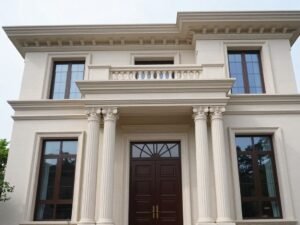 واجهة فيلا فخمة منفذة بالجي ار سي (GRC) بطراز كلاسيكي