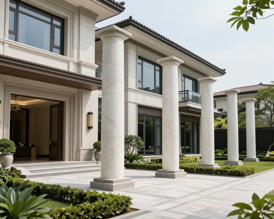 أعمدة جي ار سي في تطبيقات متنوعة للعمارة الحديثة