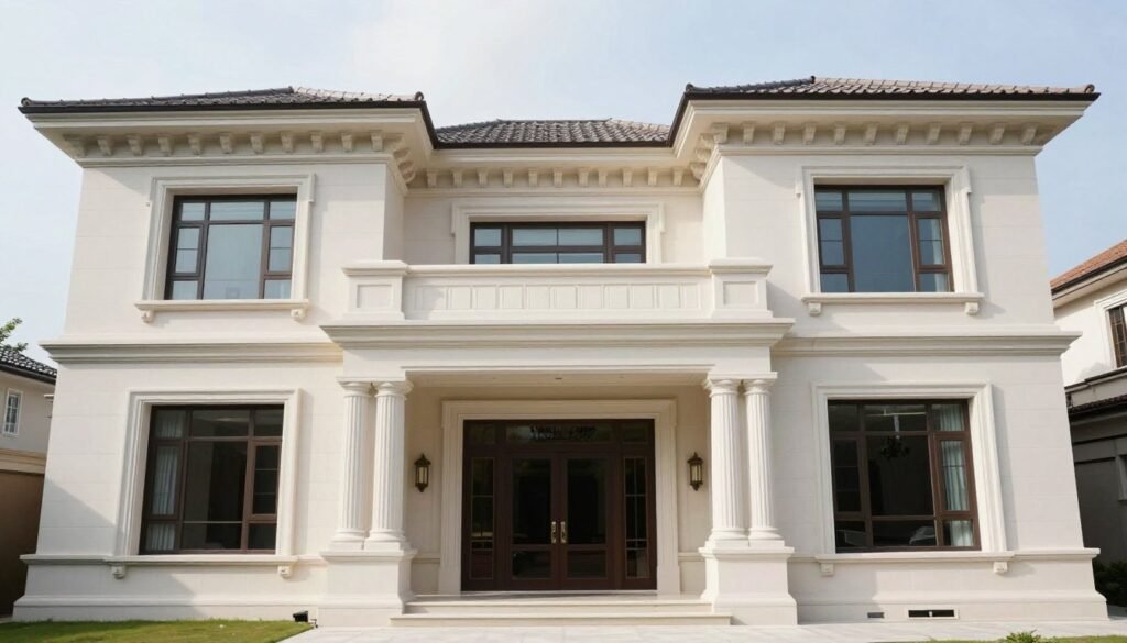 استخدامات متعددة لكورنيش جي ار سي في واجهات المباني