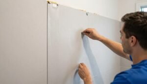 تركيب اسمنت بورد في جدار داخلي يظهر مقاومته للرطوبة