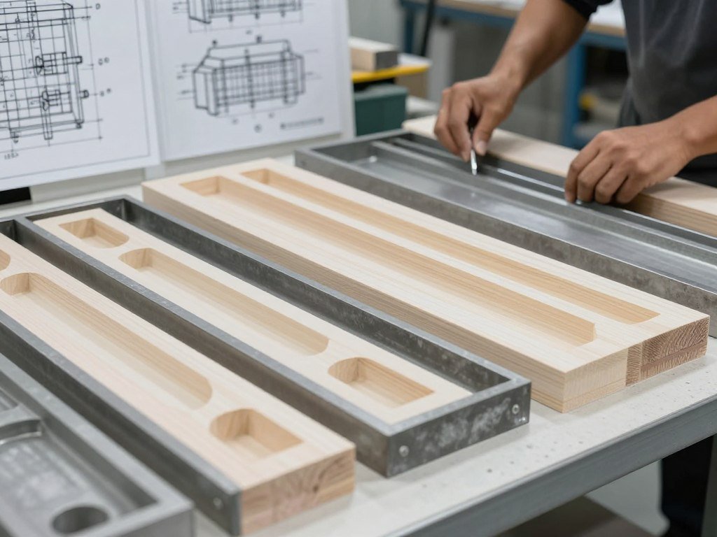 تصميم وإعداد قوالب الجي ار سي في مصنع متخصص