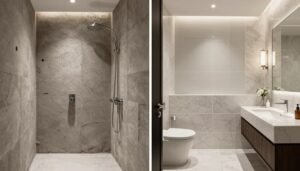 تنفيذ اسمنت بورد في حمام فندق فاخر