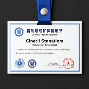 شهادة جودة تمثل التزام مصنع جي ار سي مع التركيب بأعلى المعايير