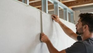 عملية تركيب ألواح اسمنت بورد على الحائط