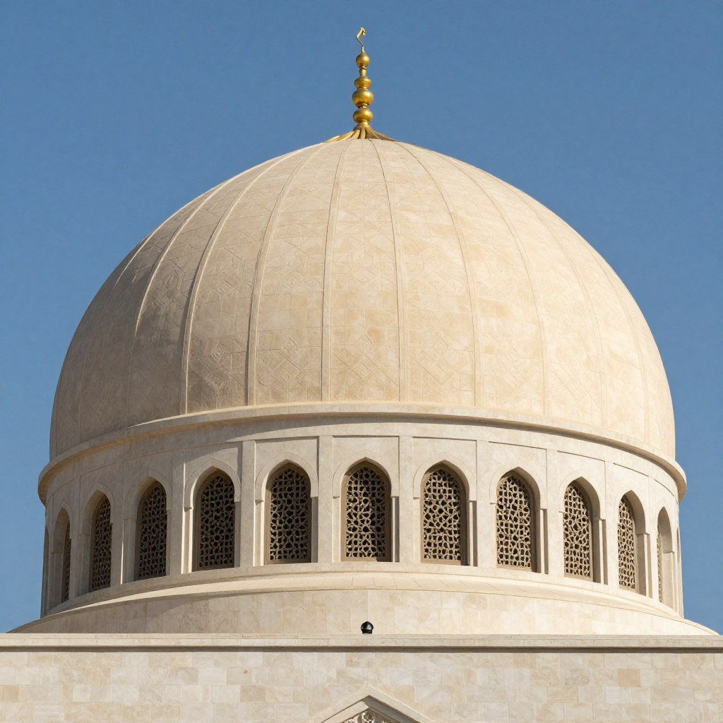 قبة مسجد مصنوعة من الجي ار سي مع زخارف إسلامية
