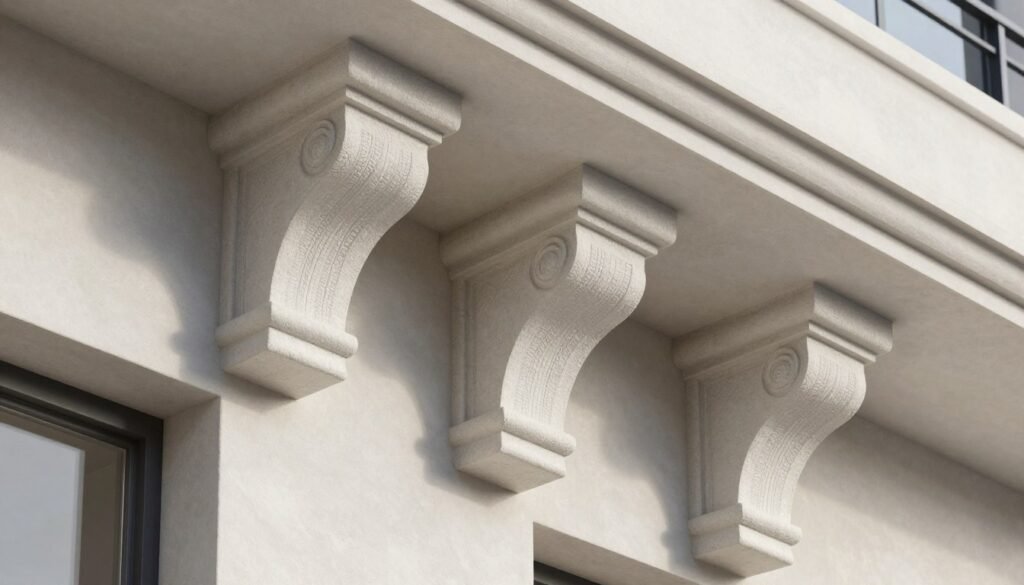 كورنيش جي ار سي المصنوع من الخرسانة المسلحة بالألياف الزجاجية