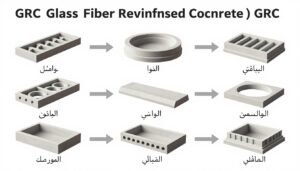 مراحل تصنيع زخارف جي ار سي