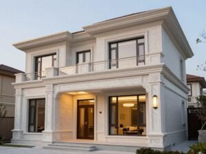 مشروع فيلا سكنية فاخرة باستخدام واجهات جي ار سي