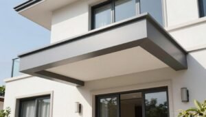 مظلات جي ار سي بتصميم عصري لفيلا سكنية