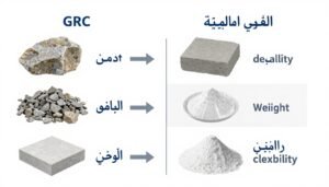 مقارنة بين الجي ار سي والمواد التقليدية من حيث التكلفة والمتانة