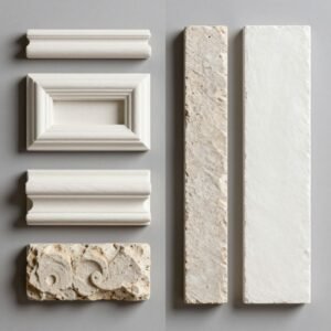 مقارنة بين زخارف جي ار سي والمواد التقليدية