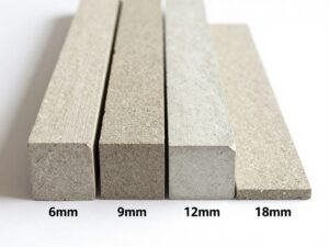 مقارنة بين سماكات مختلفة من اسمنت بورد