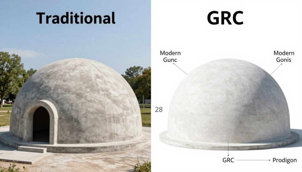مقارنة بين قباب جي ار سي والقباب التقليدية