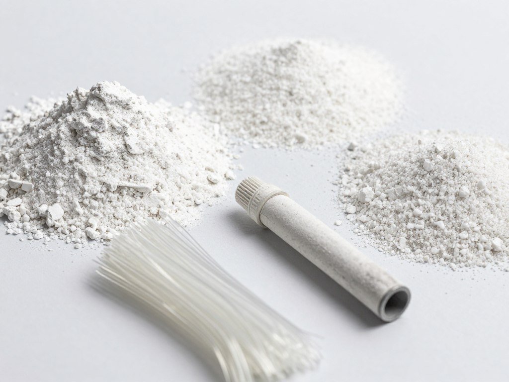 مكونات أعمدة جي ار سي قبل الخلط والتصنيع