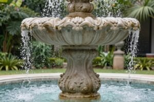 نافورة مصنوعة من زخارف جي ار سي