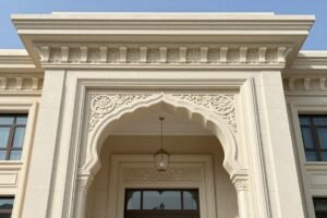 واجهة فيلا فاخرة مزينة بديكورات جي ار سي