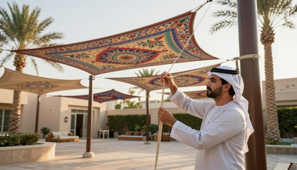 معلم تركيب مظلات الإمارات